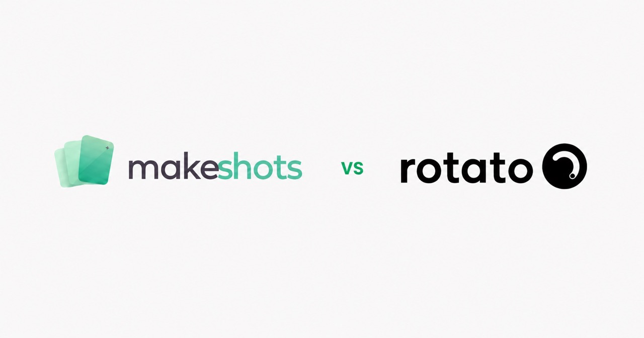 DesignShots vs Rotato app store screenshot and 3D mockup tools compared